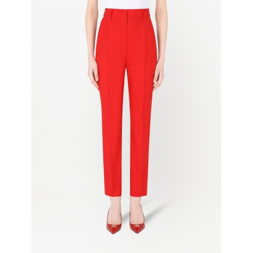 High-waist tailored suit trousers