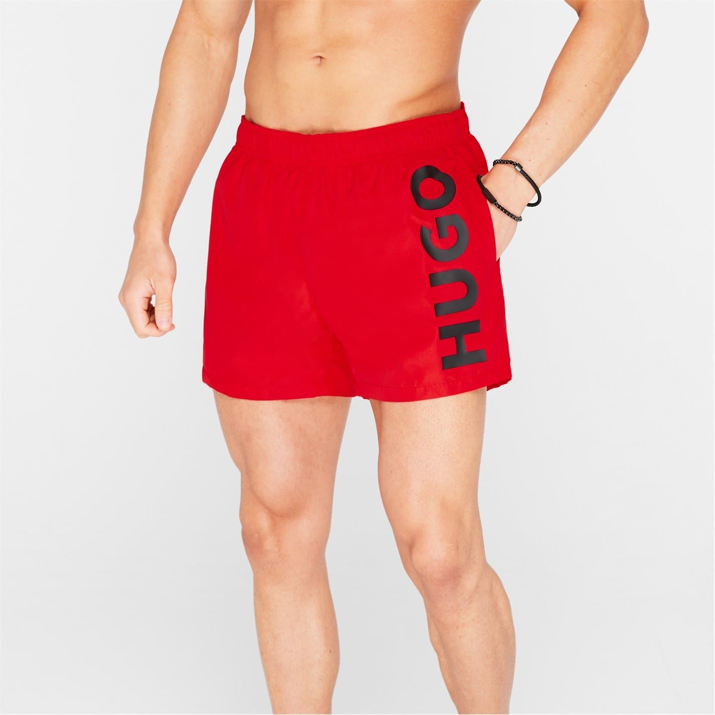 Hugo Mens Boss Abas Swim Shorts in Red