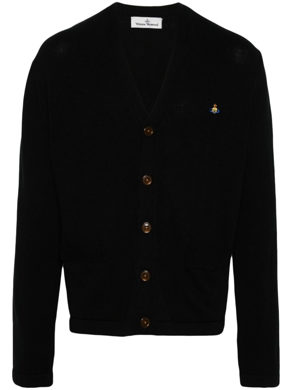 Black Cotton Blend Cardigan