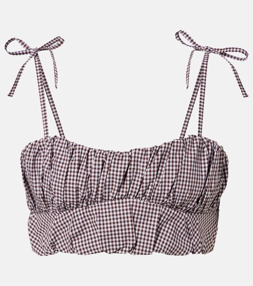 Pelea gingham cotton crop top