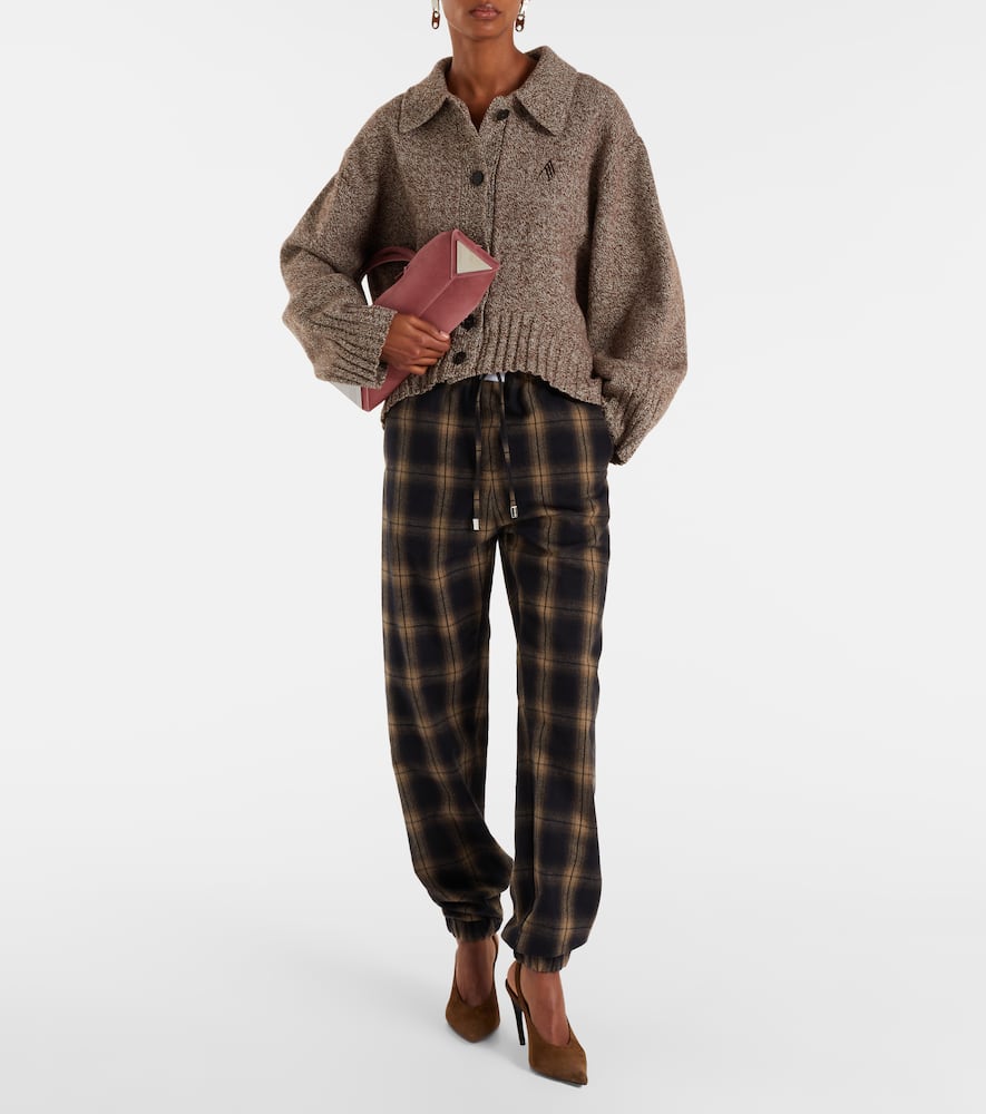 Checked cotton sweatpants