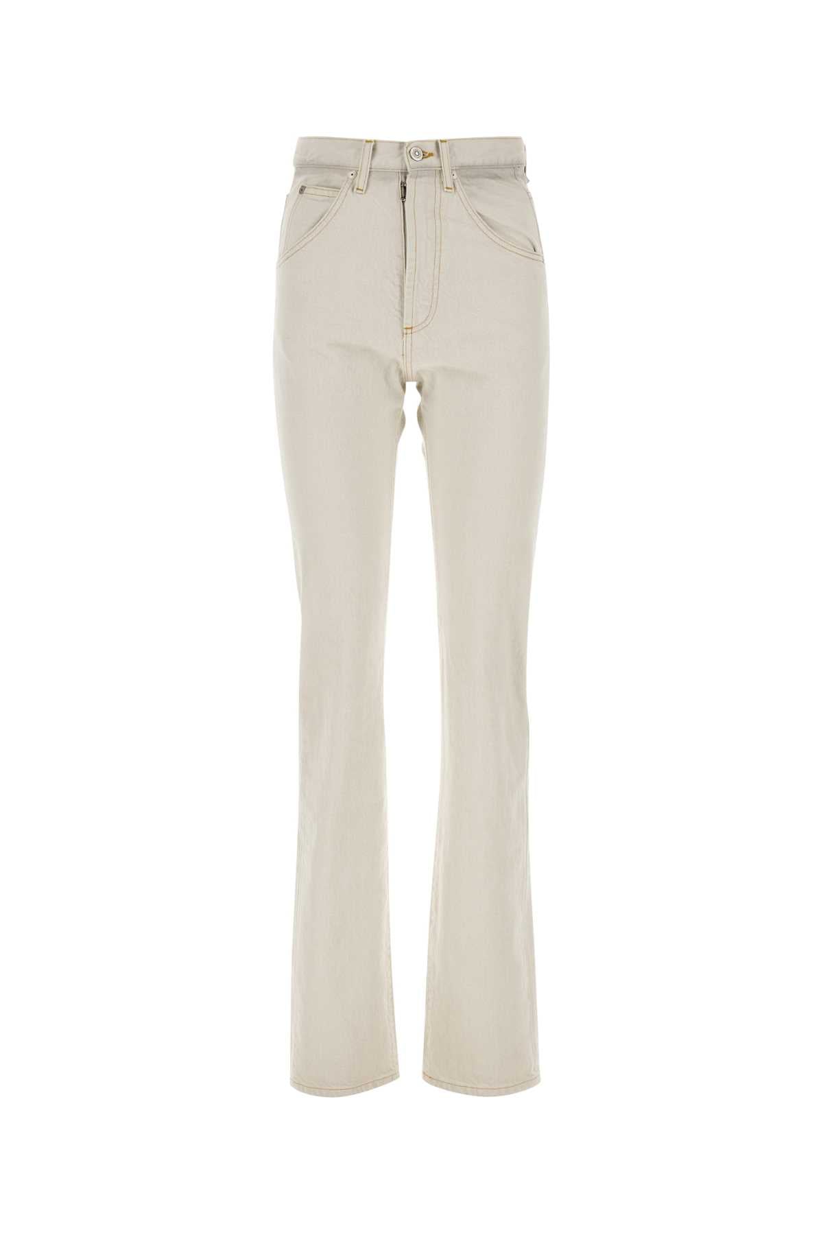 Chalk Denim Jeans — Beige