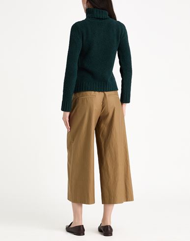 Woman Turtleneck Dark green Size 4 Cotton, Polyamide, Elastane