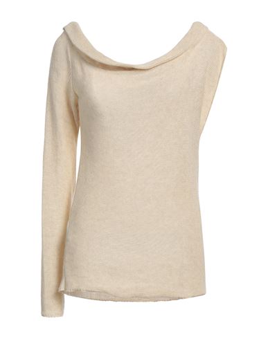 Woman Sweater Sand Size L Cotton, Acrylic