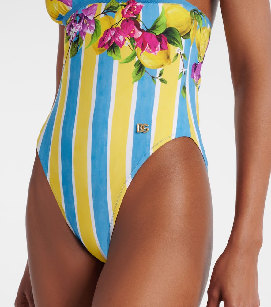 Printed halterneck swimsuit