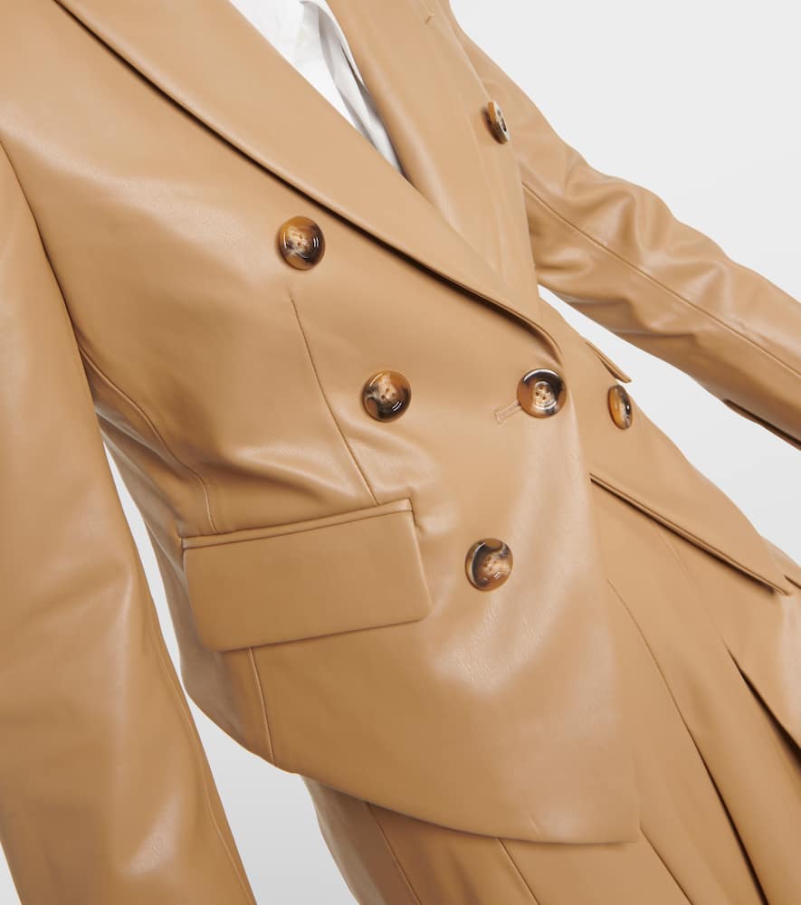 Cooke single-breasted faux leather jacket