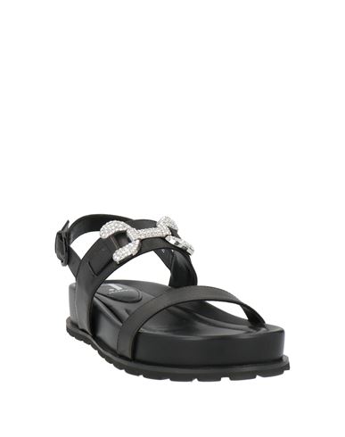 Woman Sandals Black Size 6 Leather