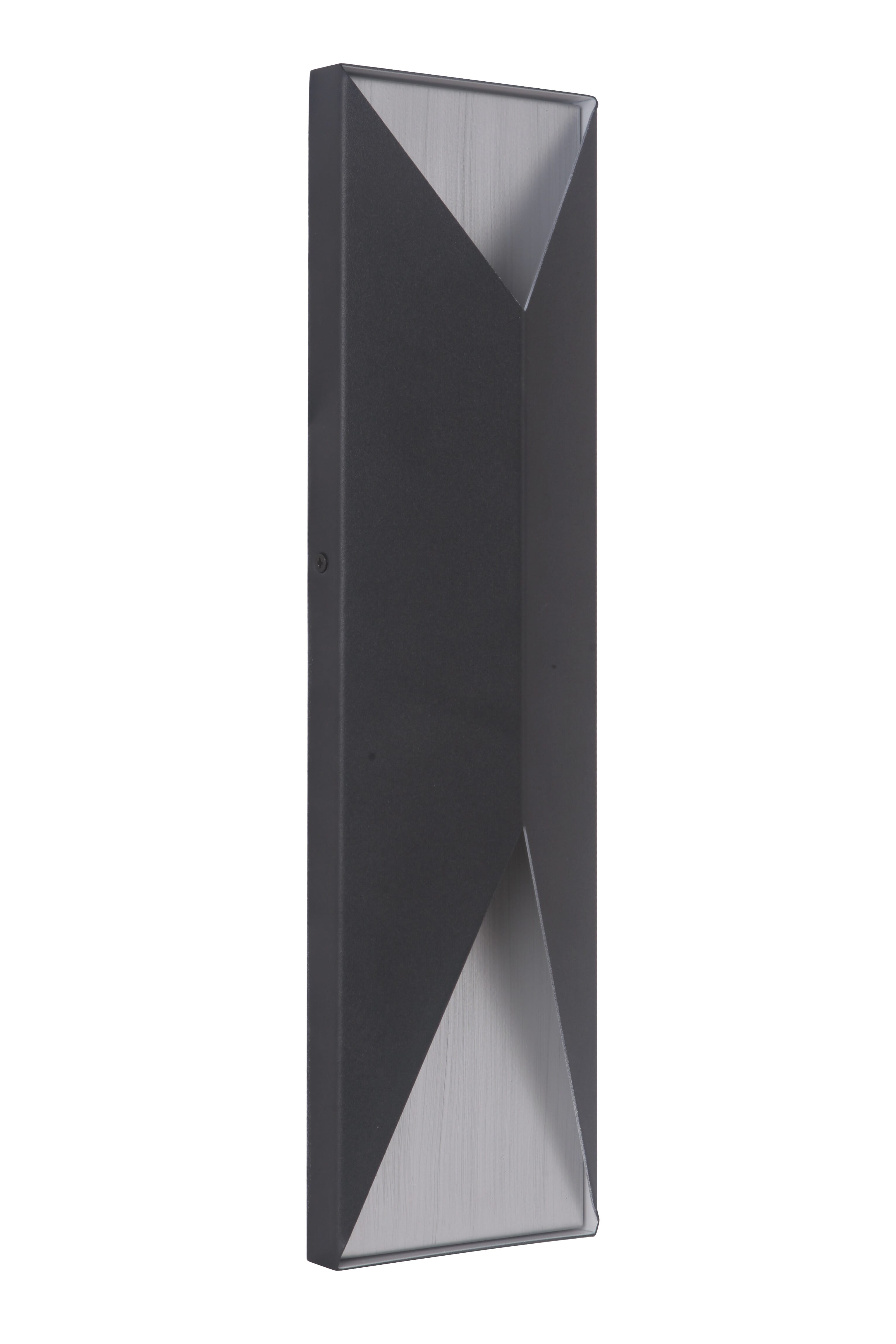 Textured Black Brushed Aluminum LED Outdoor Pocket Sconce from the Peak Collection