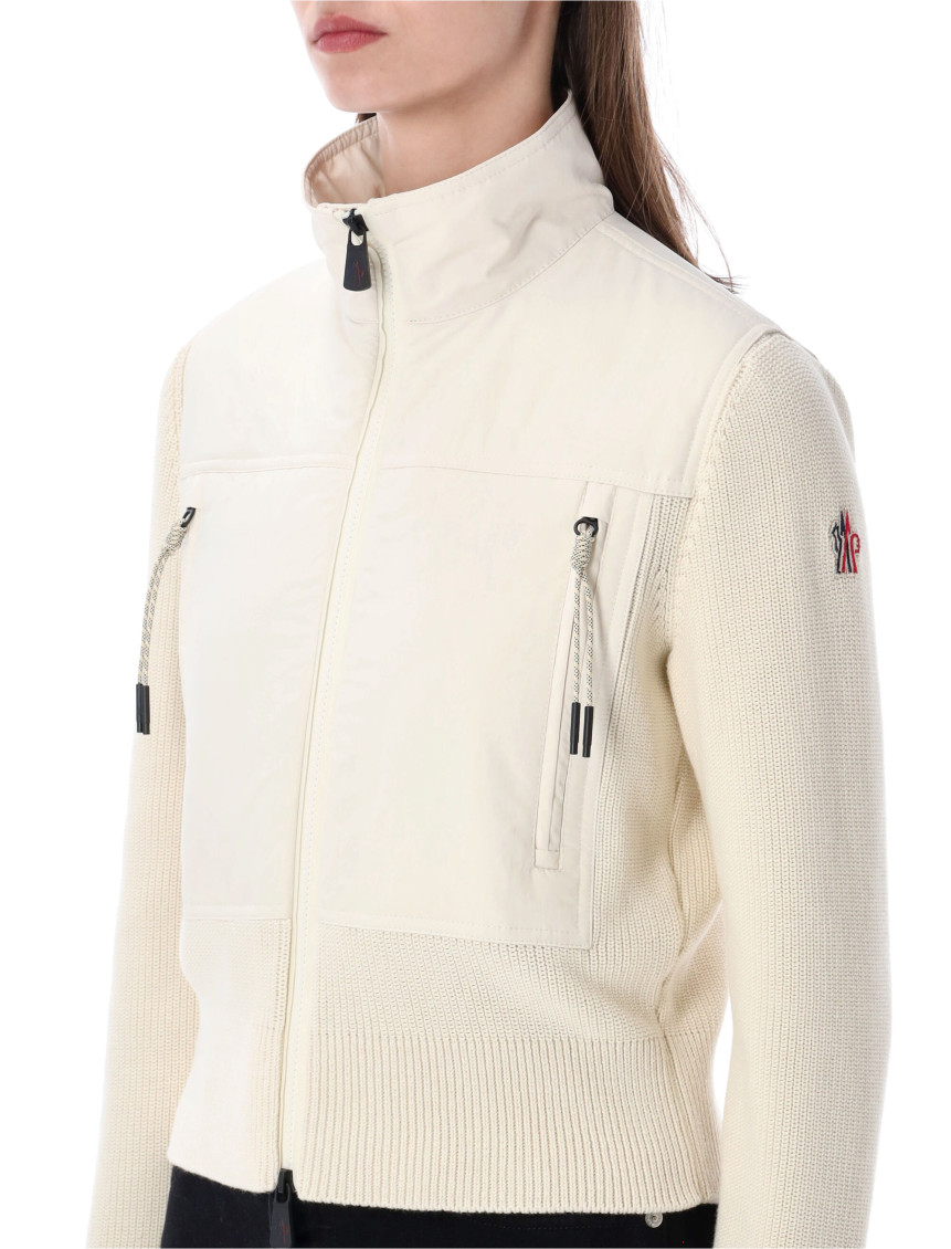 Moncler Grenoble - high collar knit cardigan zip pocket
