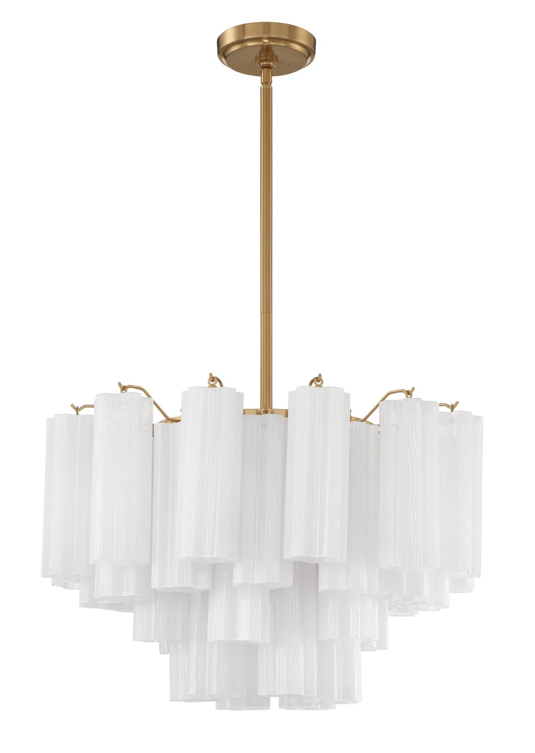 Aged Brass Nine Light Chandelier from the Addis Collection