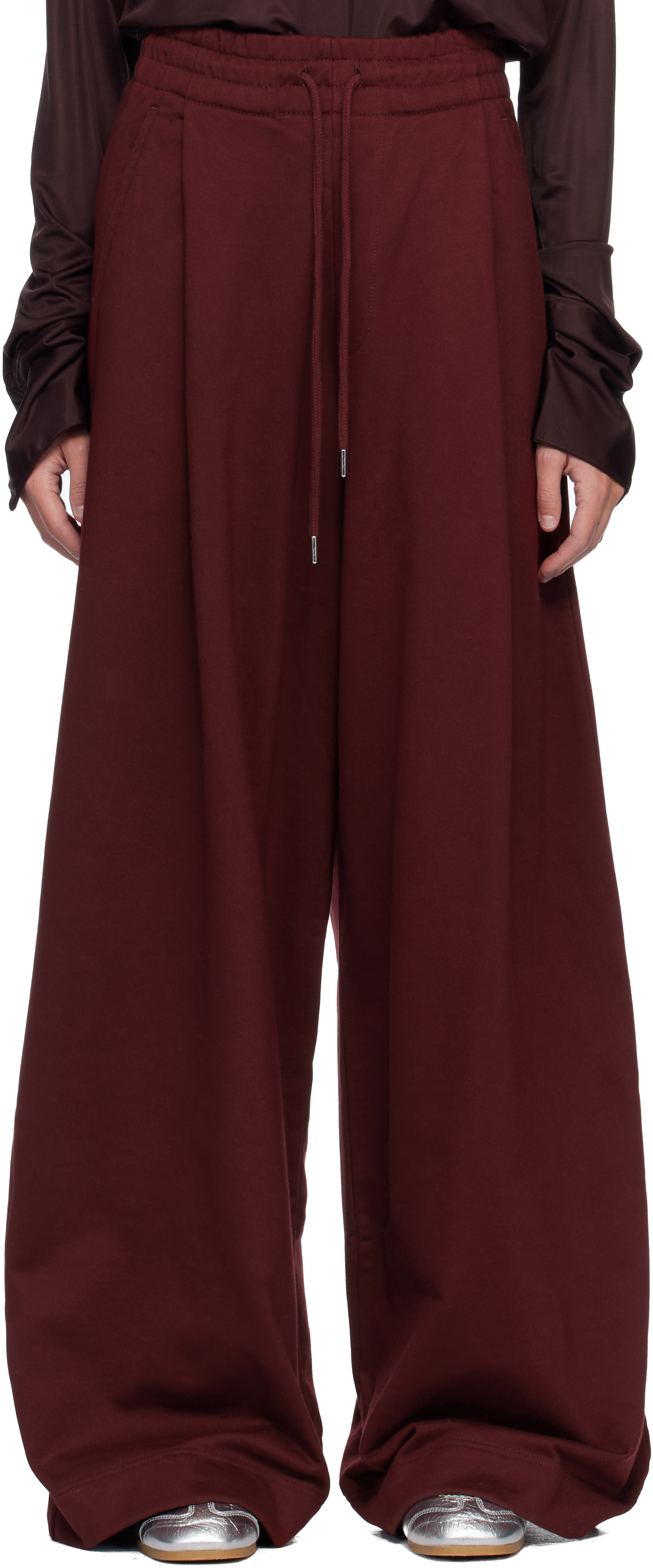 Burgundy Loose Sweatpants