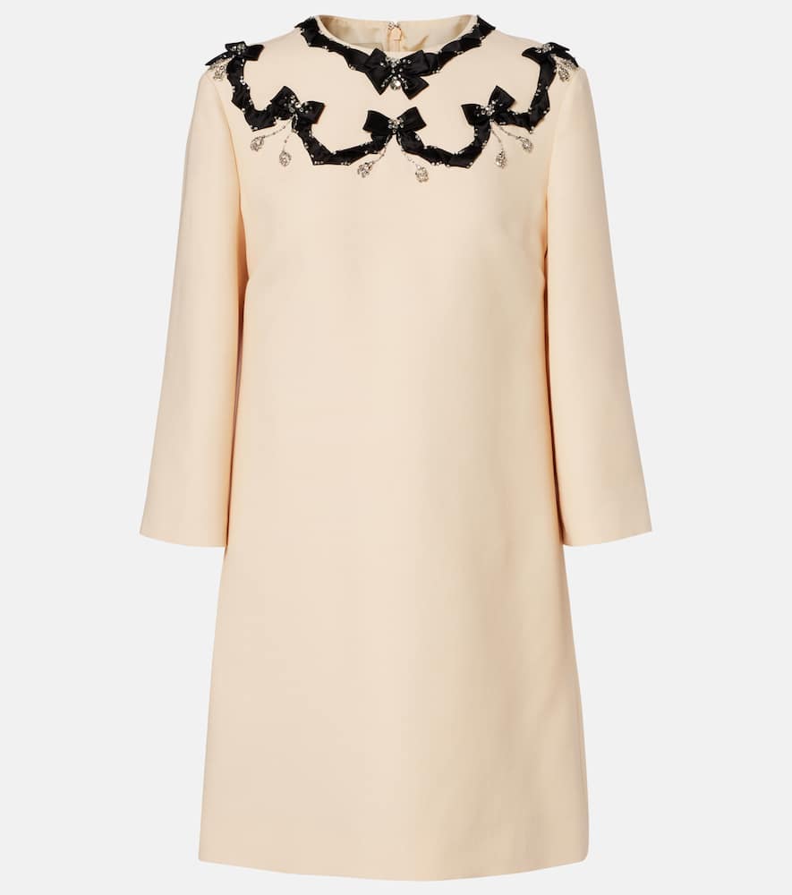 Crepe Couture embellished minidress