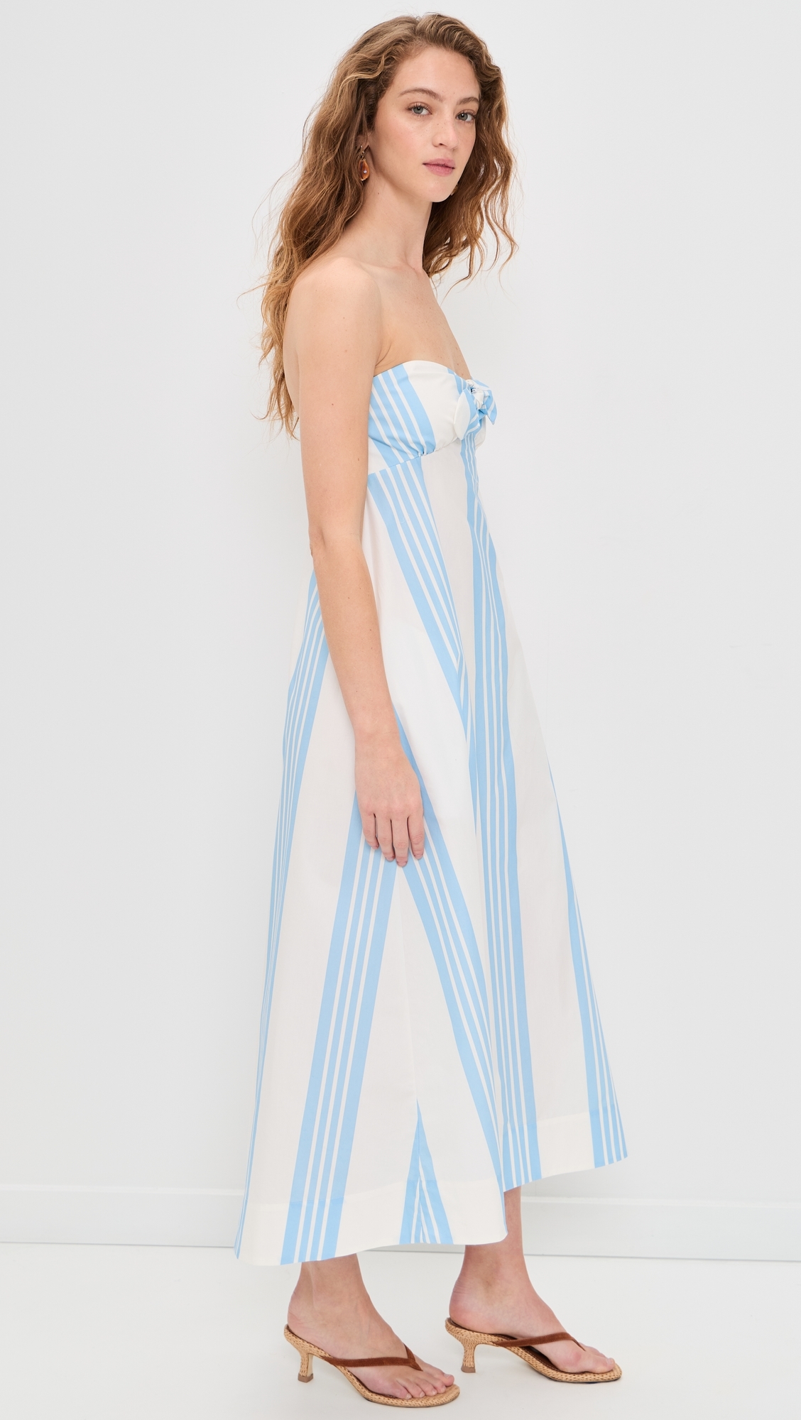 Rosie Strapless Dress Nautical Stripe