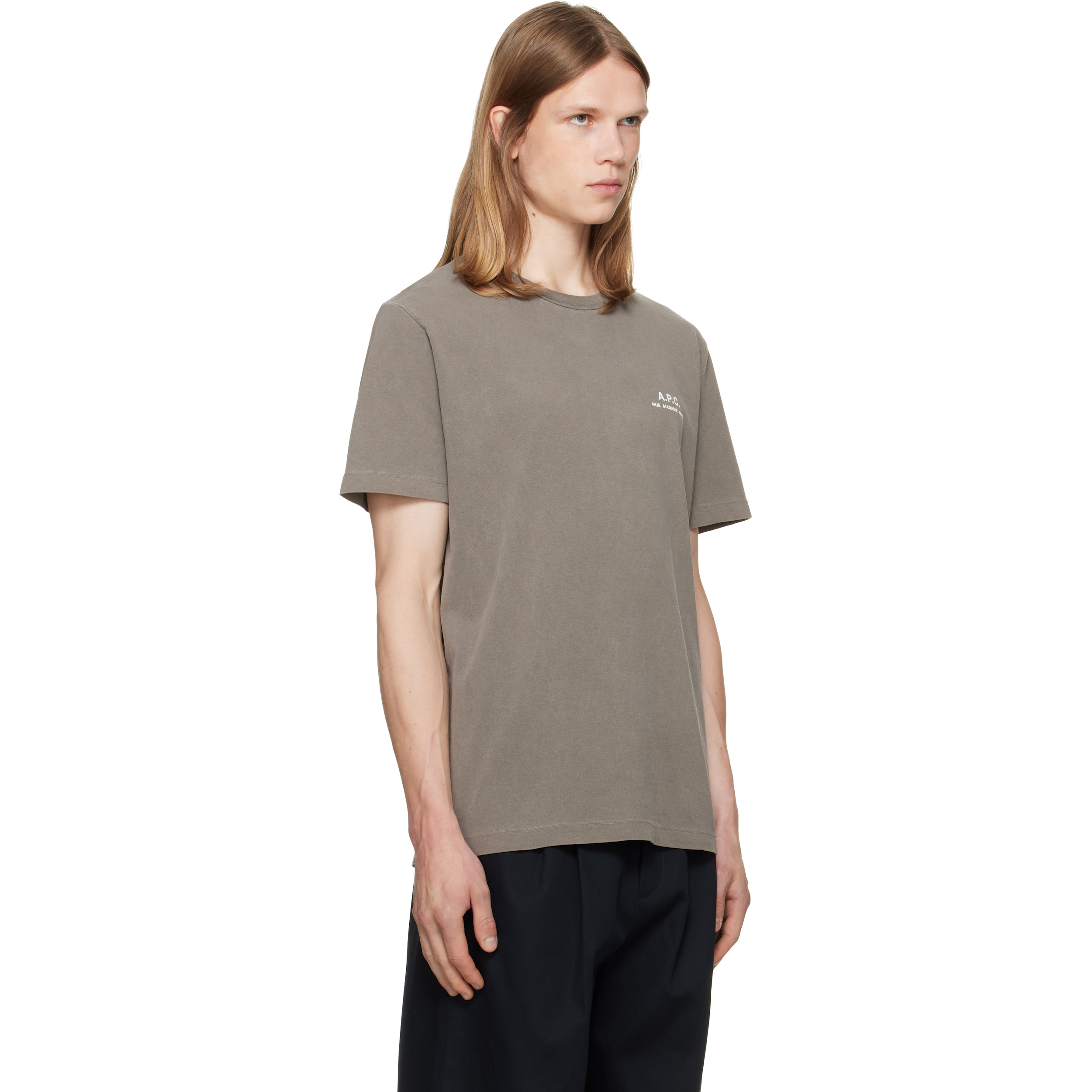 Gray 'Rue Madame' Logo T-shirt