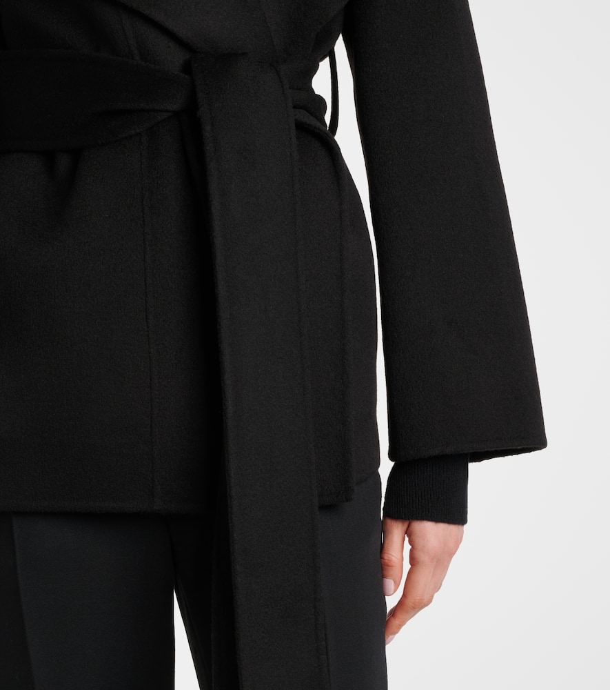 Adrienne wool and cashmere wrap coat