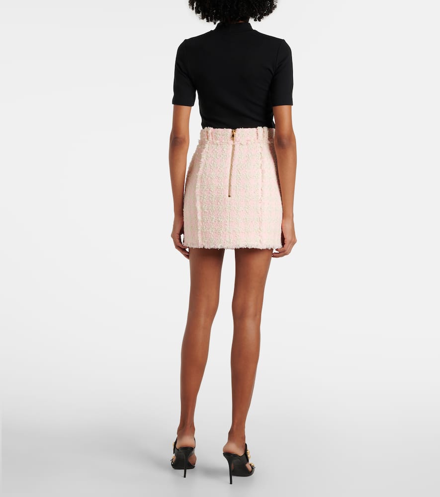 Checked tweed miniskirt