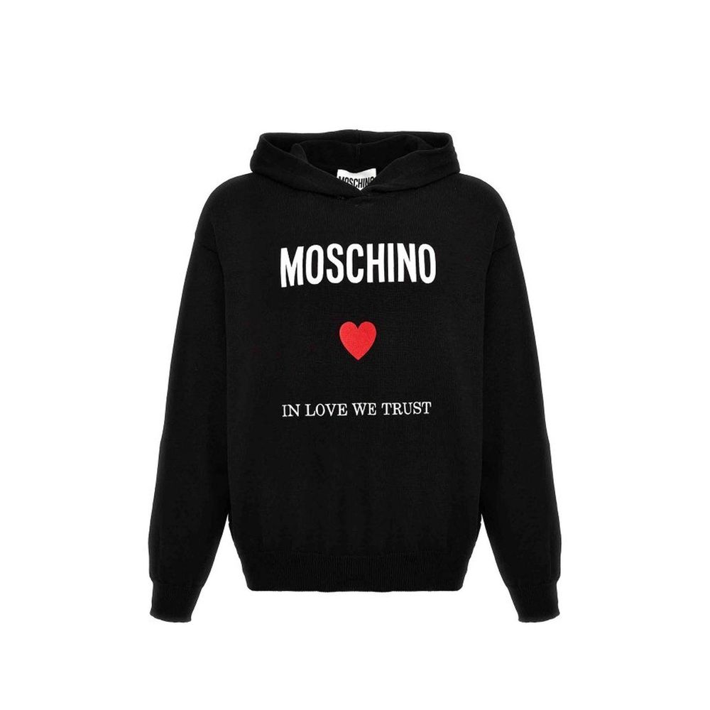 Logo-Embroidered Cotton Hoodie — Black