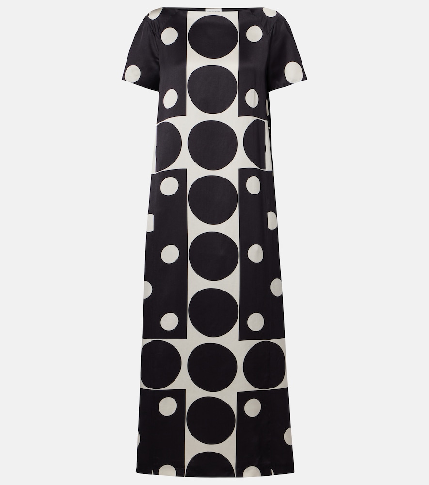 Polka-dot maxi dress