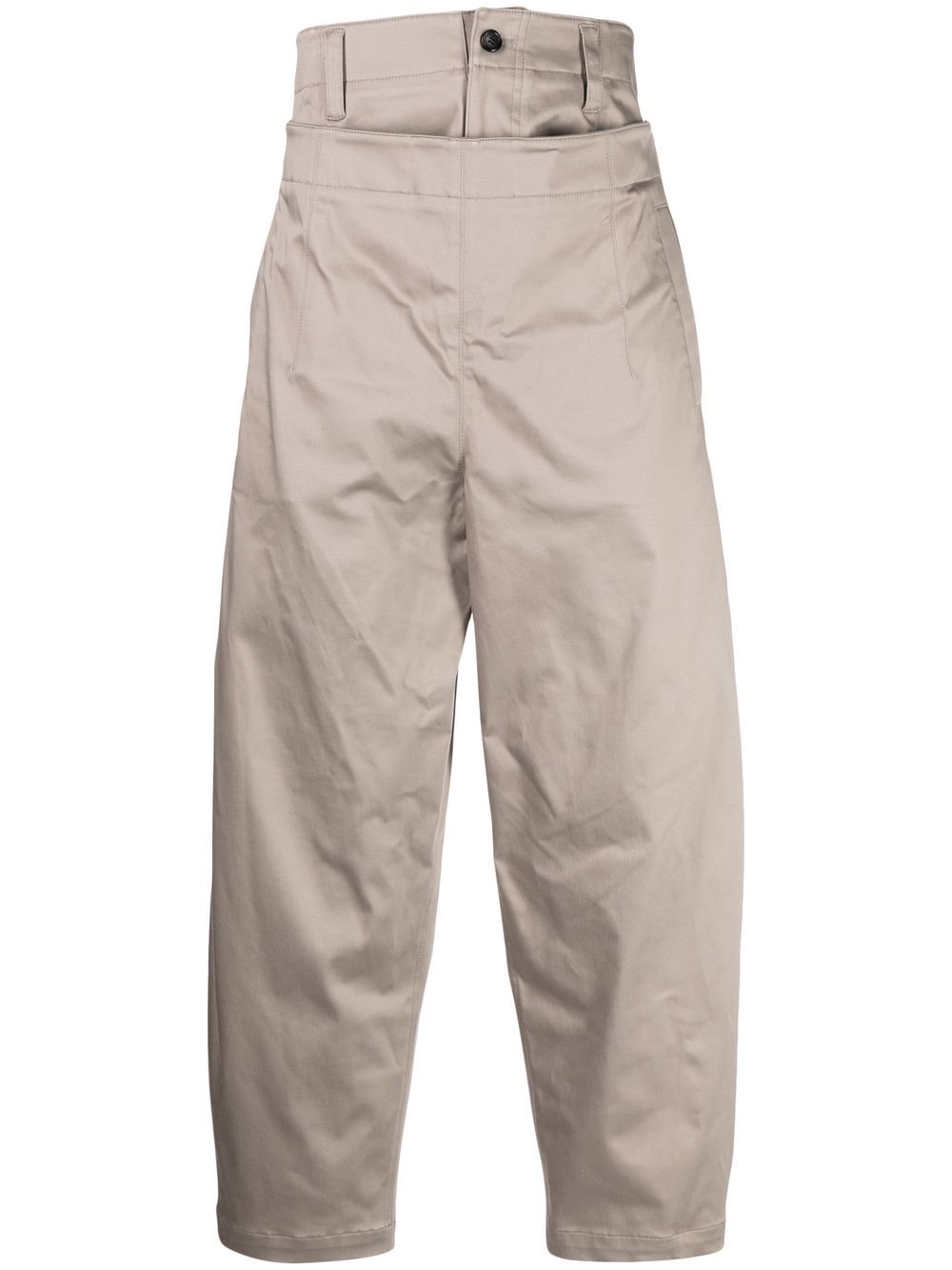 Wide-leg tailored trousers - Brown