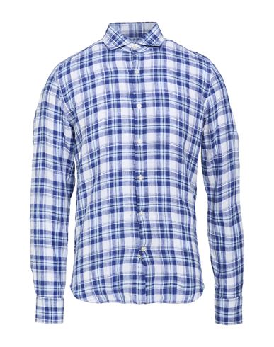 Man Shirt Blue Size 15 Linen