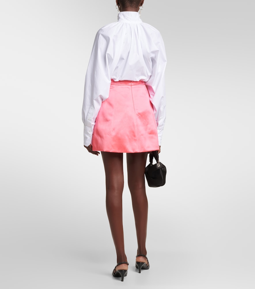 Patou Cotton-blend satin miniskirt