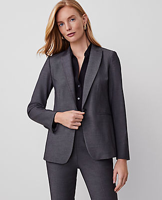 Ann Taylor The Long Single Button Blazer in Bi-Stretch