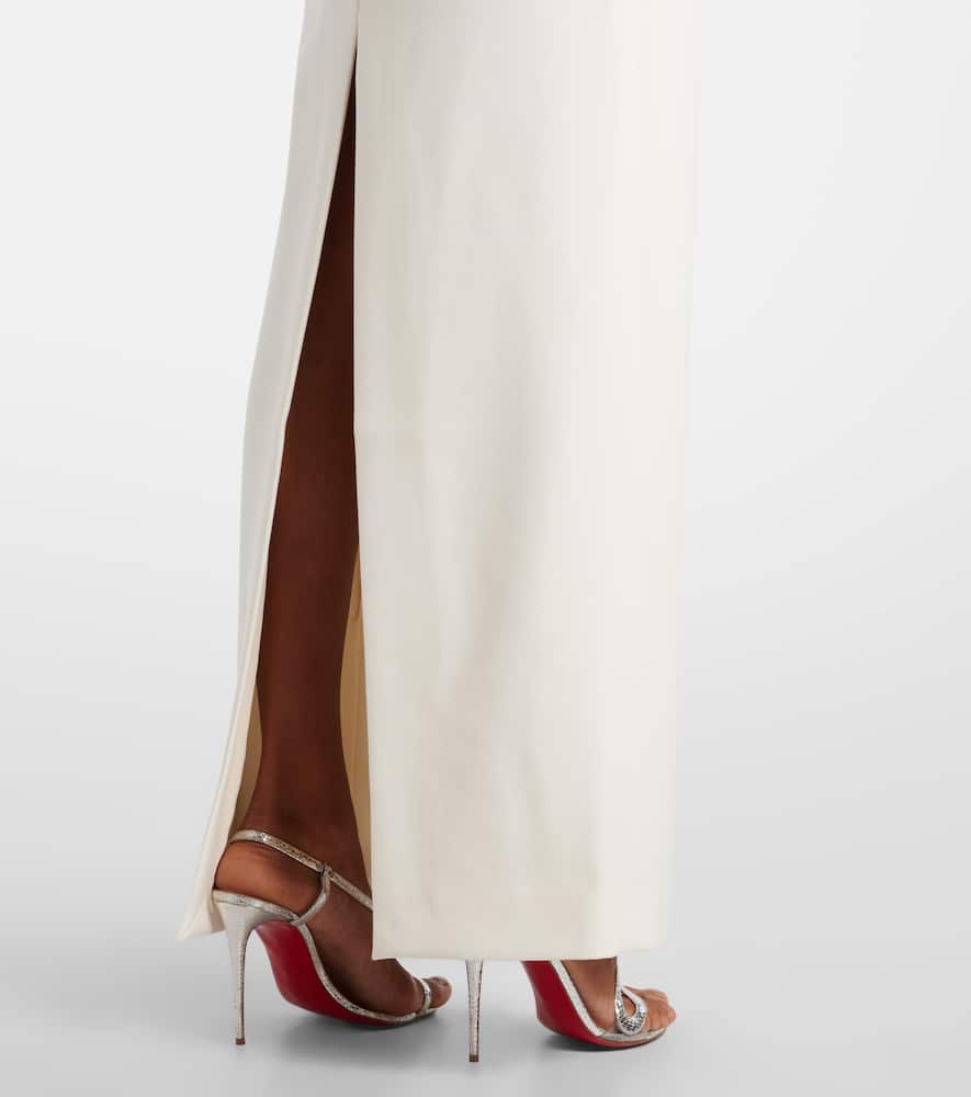 Embellished crêpe gown