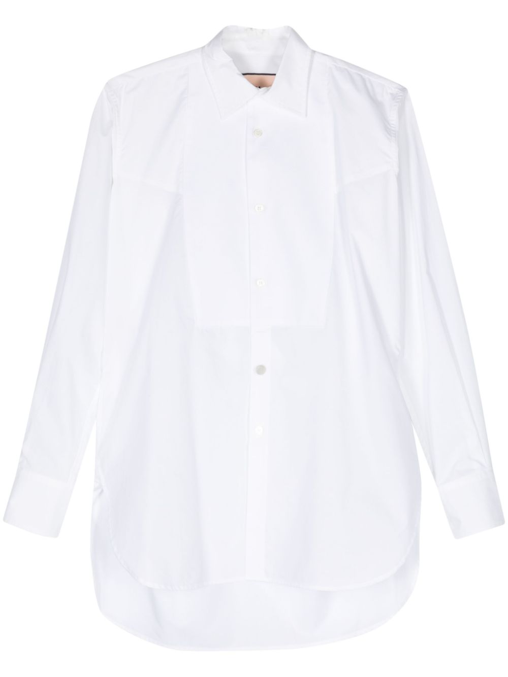 Panel-detail poplin shirt - White