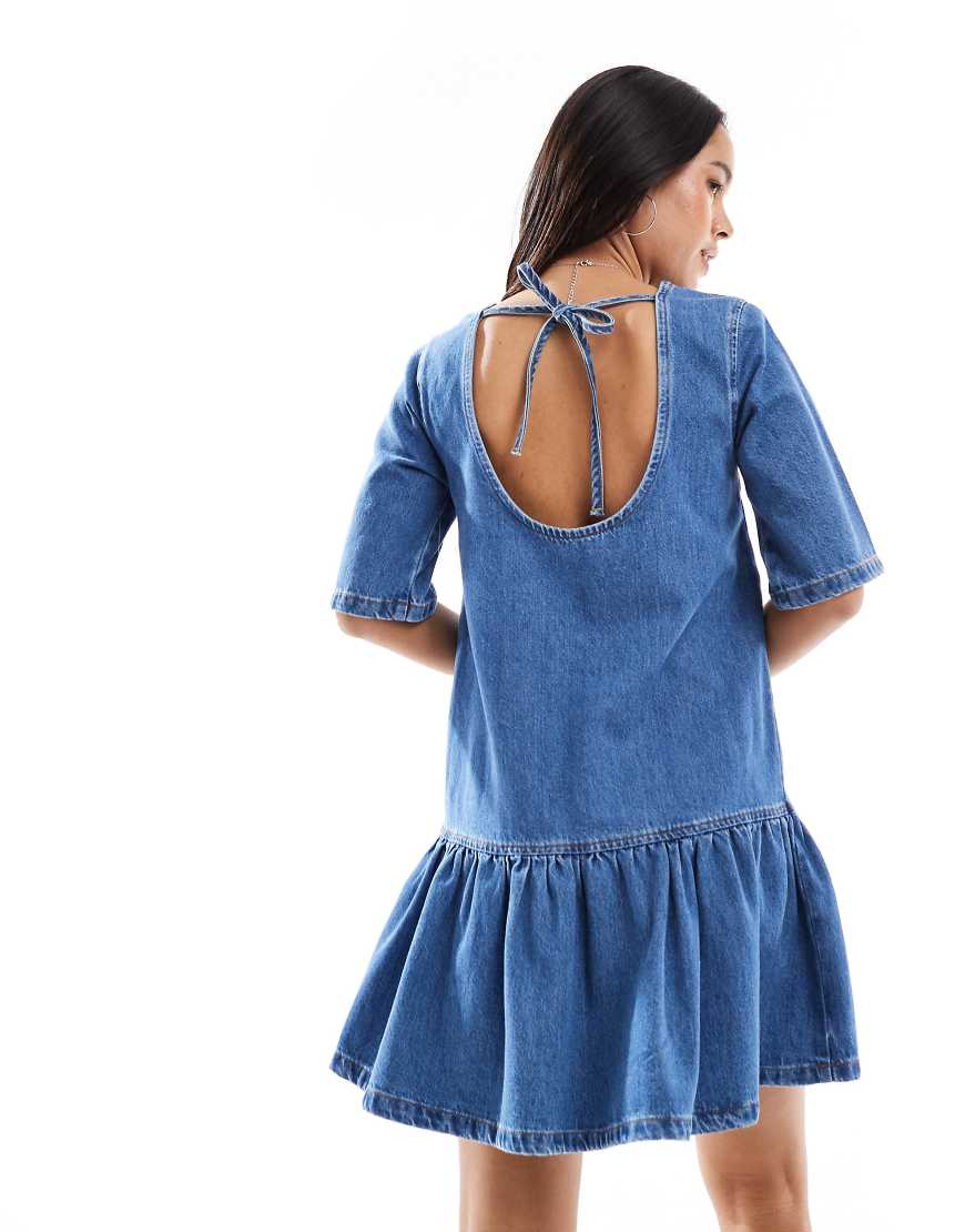 blue gold dresses ASOS EDITION paillette sequin mini dress with feather hem in silver an