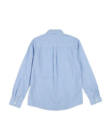 Man Shirt Azure Size 16 Cotton