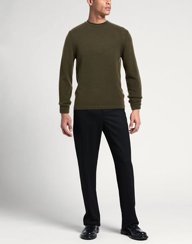 Man Sweater Military green Size M Merino Wool
