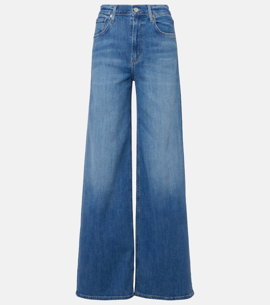Lyra Long high-rise wide-leg jeans