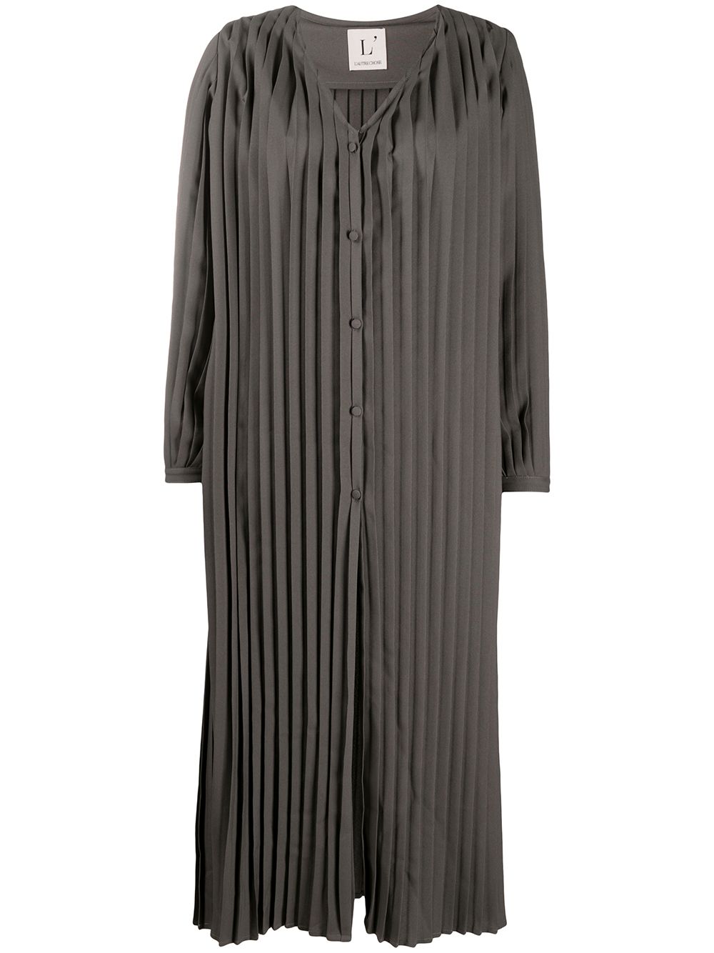 Pleated midi dress - Grey