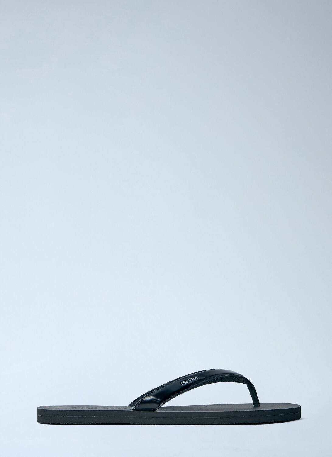 Logo-embossed Leather Flip-flop Sandals - Man Sandals Black Uk