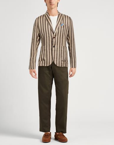 Man Blazer Brown Size 40 Linen