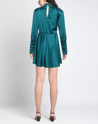 Woman Mini dress Deep teal Size L PES