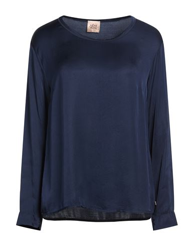 Même Road Woman Top Midnight blue Size 8 Rayon, Viscose