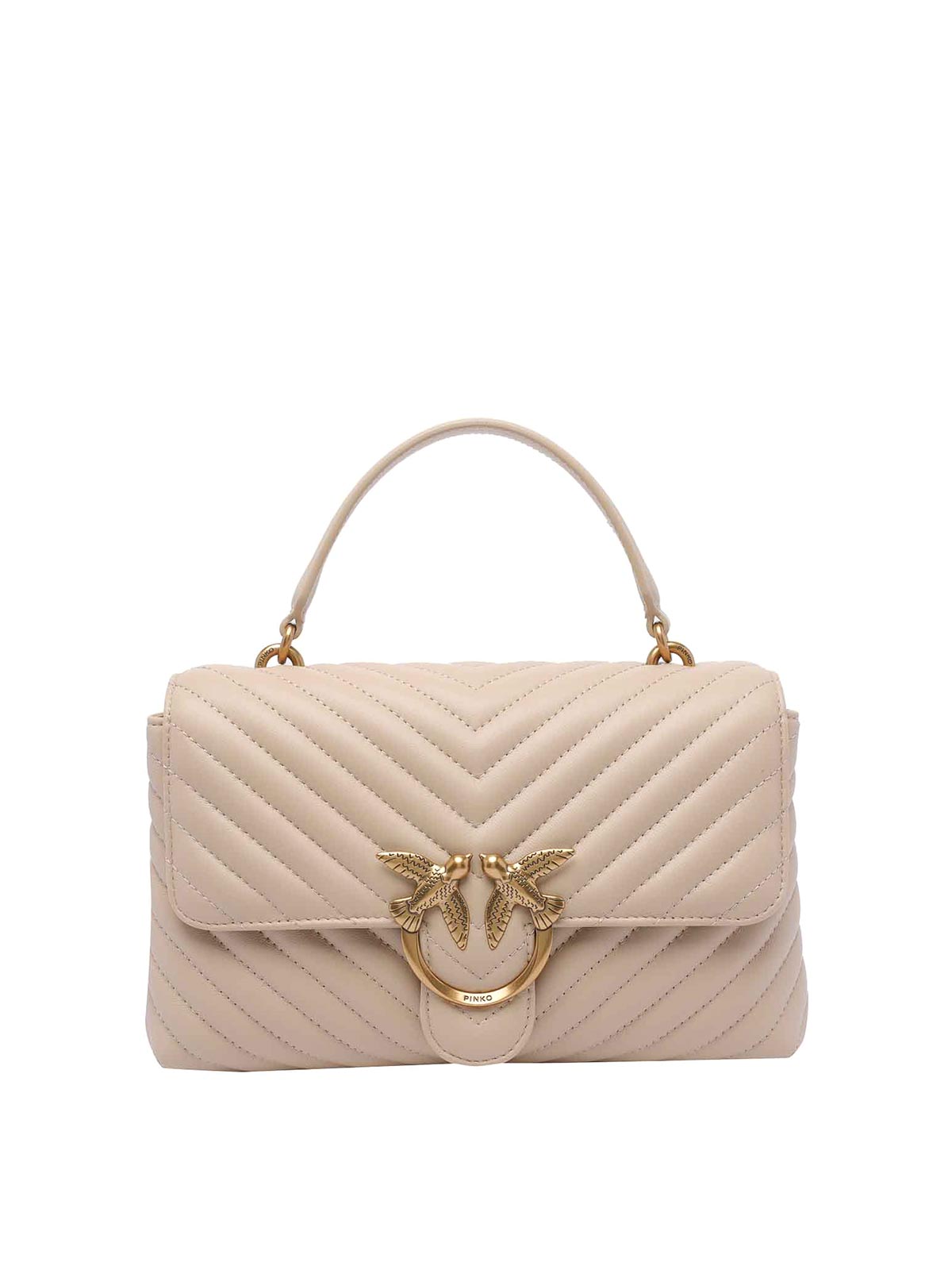 Pinko - Love Lady Puff Classic Hand Bags Beige