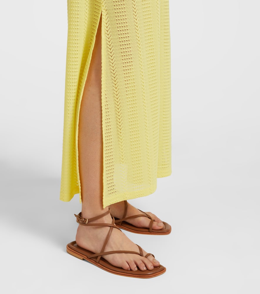 Mila semi-sheer halterneck maxi dress