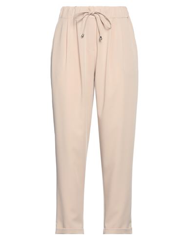 Woman Pants Sand Size XL Viscose, Polyester, Elastane