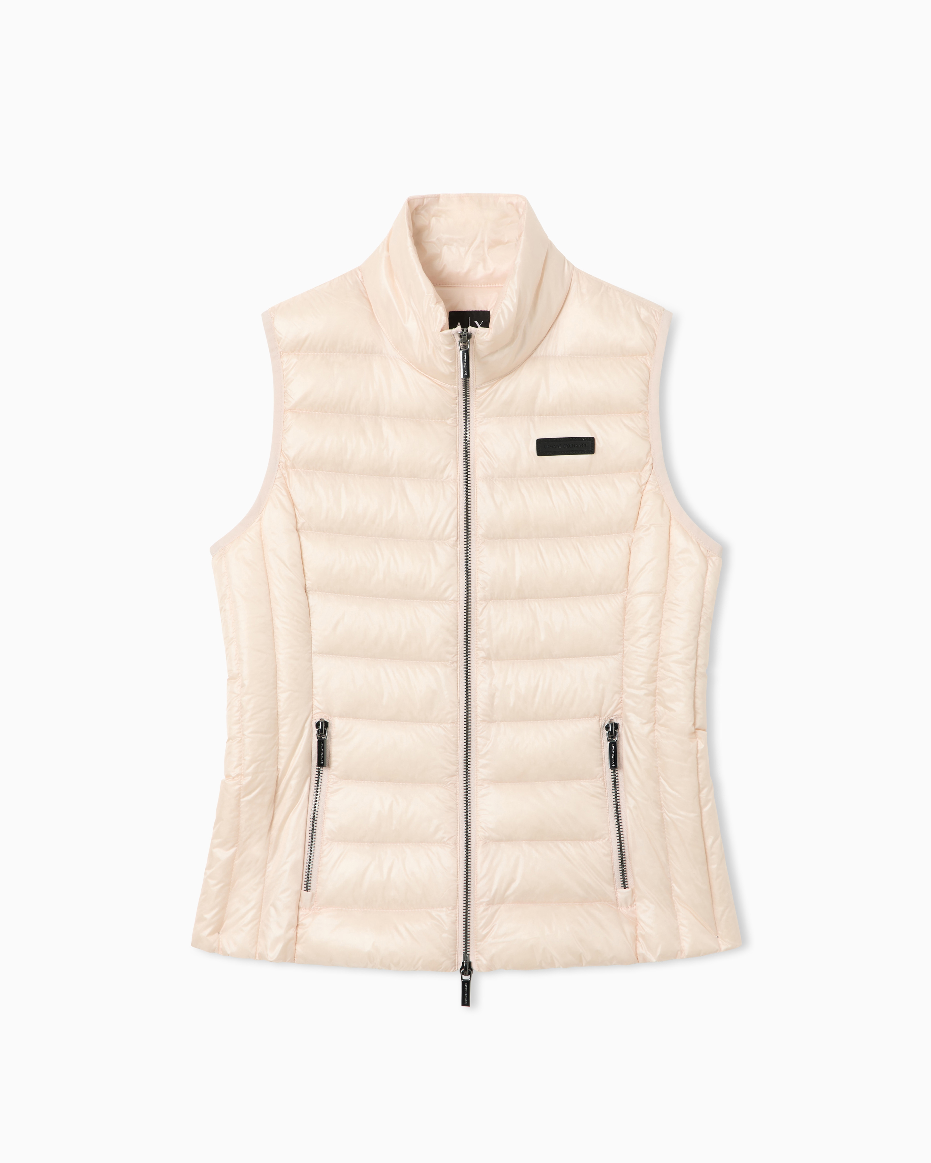 Slim-fit down vest in lightweight nylon