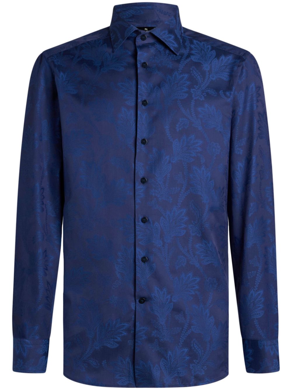 Floral-print cotton shirt - White