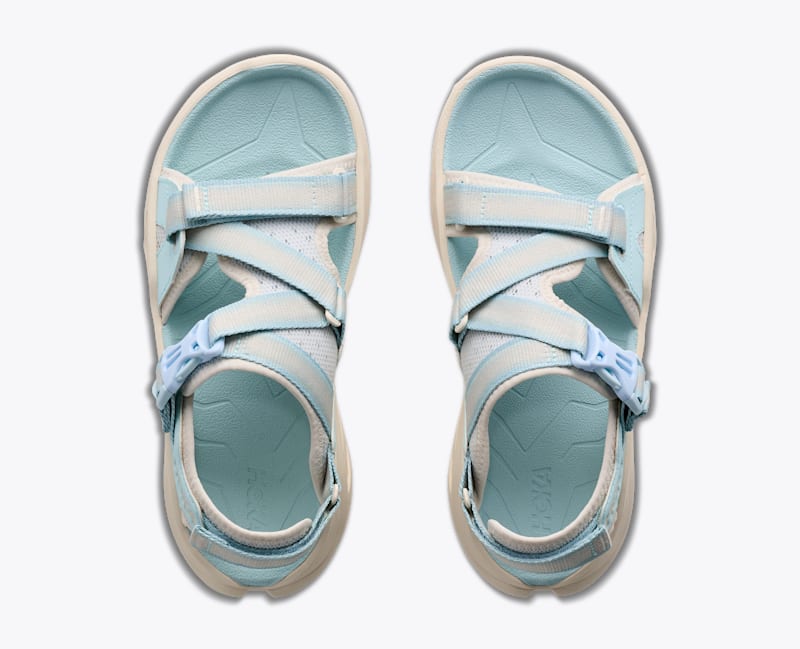 HOKA Women's Infini Hike TC Shoes in Glimmering Blue/Alabaster