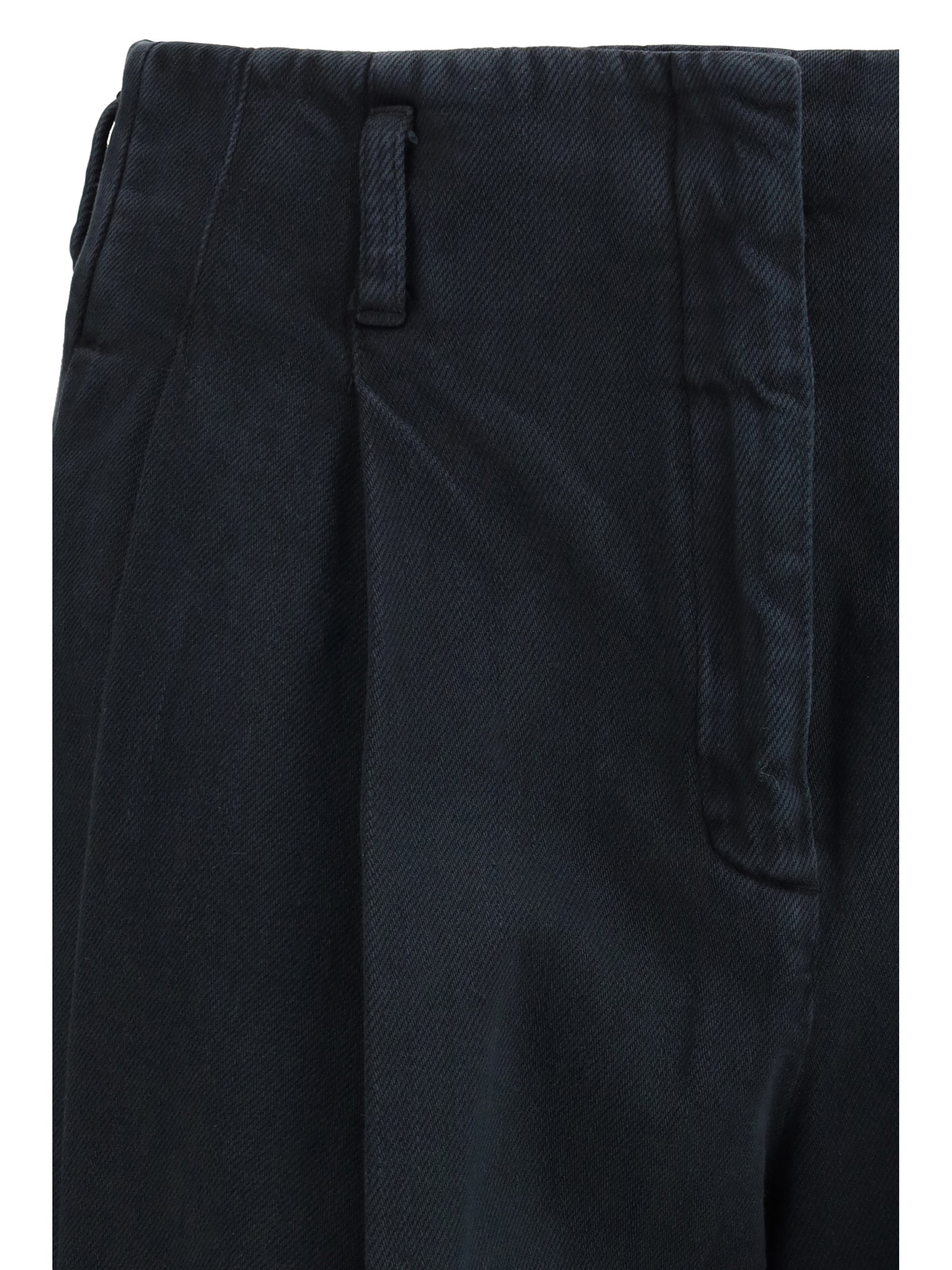 Hand-Crafted Cotton Denim Jeans — Black
