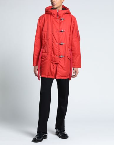 Man Coat Tomato red Size S Polyamide