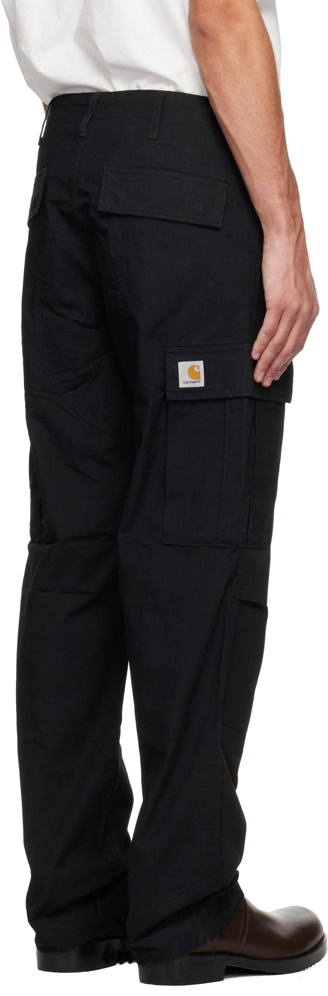 Black Regular Cargo Pants