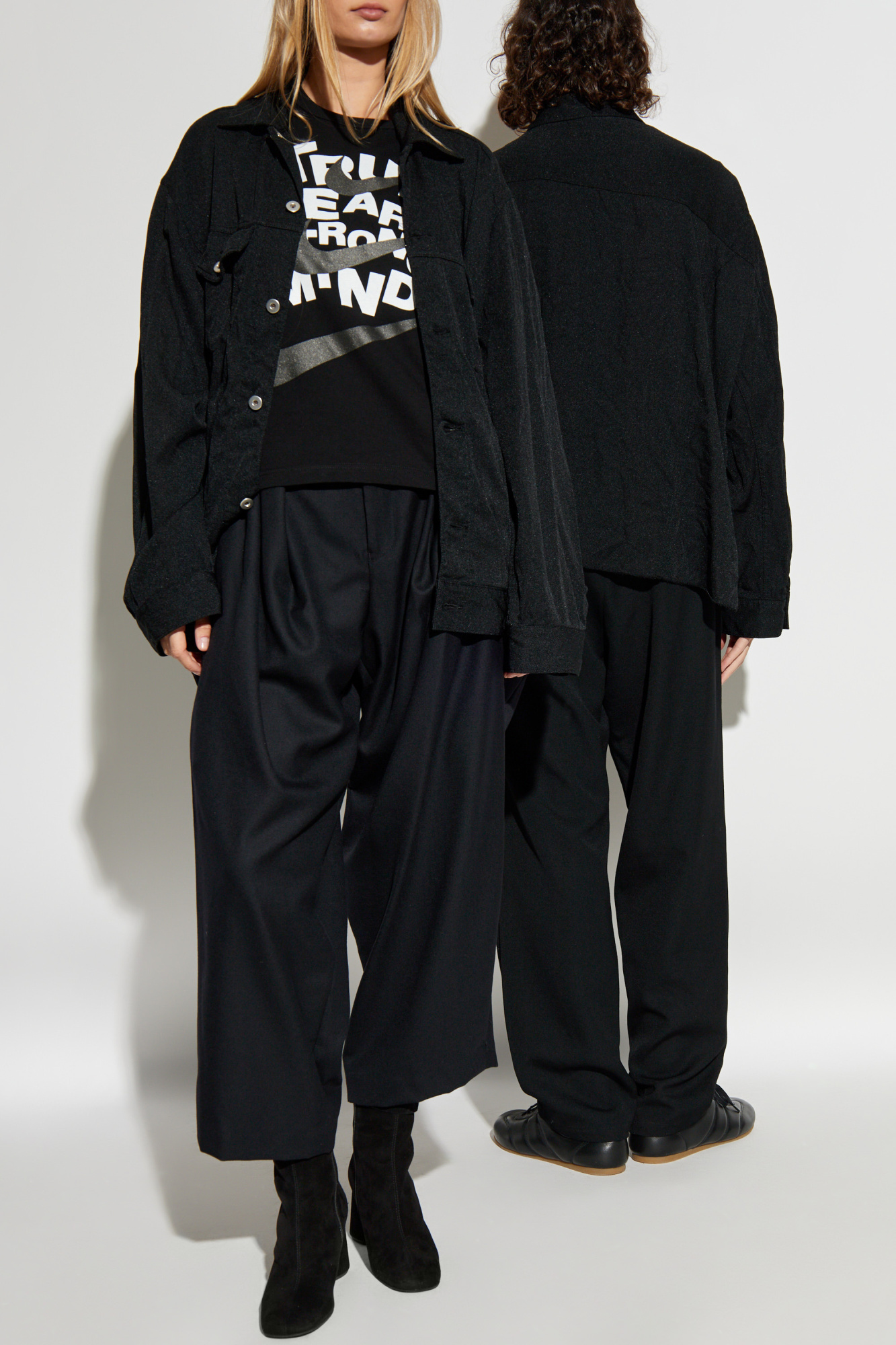 Jacket With A Crinkled Effect, Unisex, Black