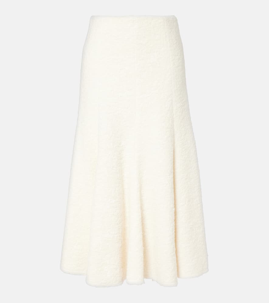 Amy cashmere and wool-blend midi skirt