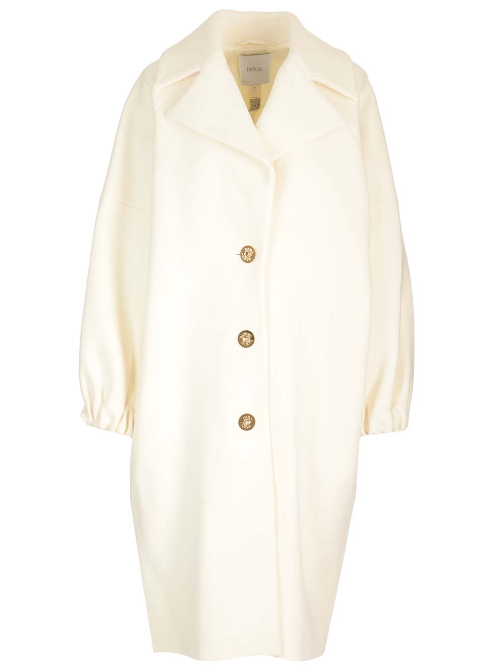 Single-breasted midi coat - White