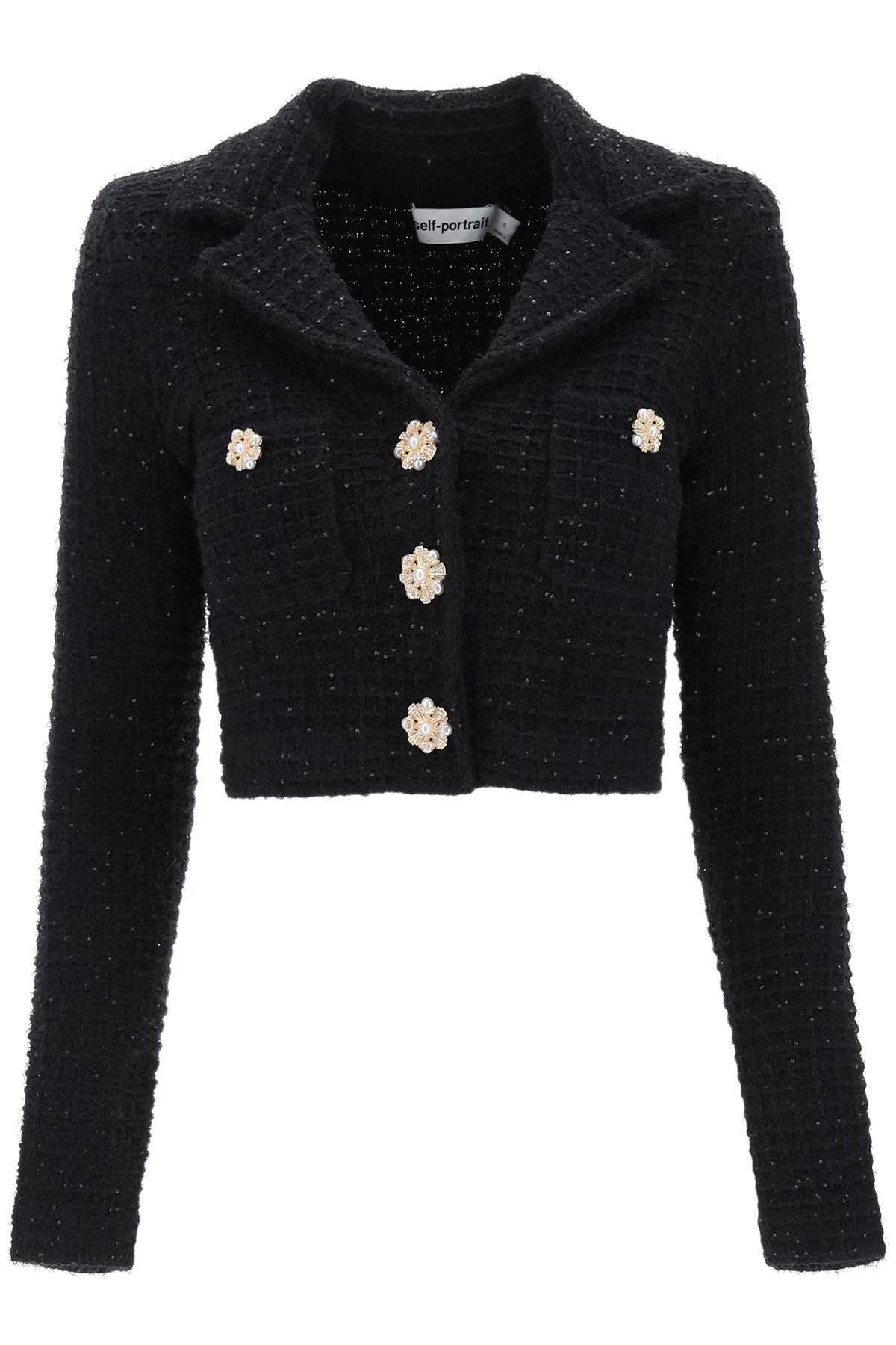 Cropped Jacket In Sequin Knit